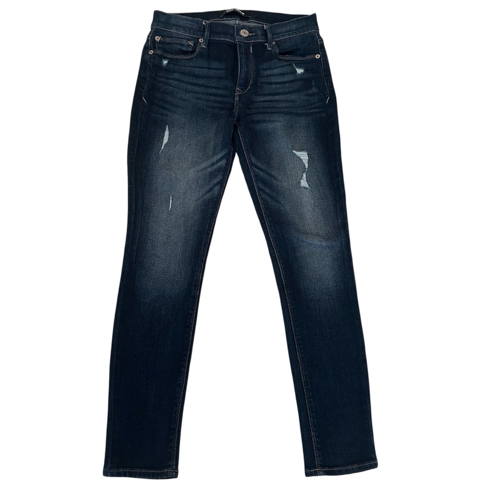Express stretch distressed legging mid rise blue jeans size 4S